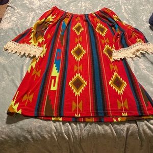 Western off shoulder dress